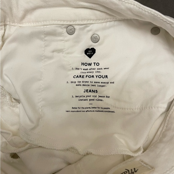 Madewell The Perfect Vintage Jean in white size 26 high rise skinny fall - Picture 11 of 15
